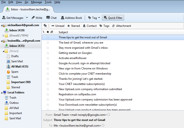 how to backup email folders in thunderbird