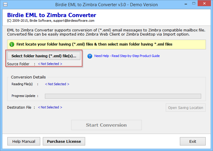 Lotus Notes to Zimbra screenshot