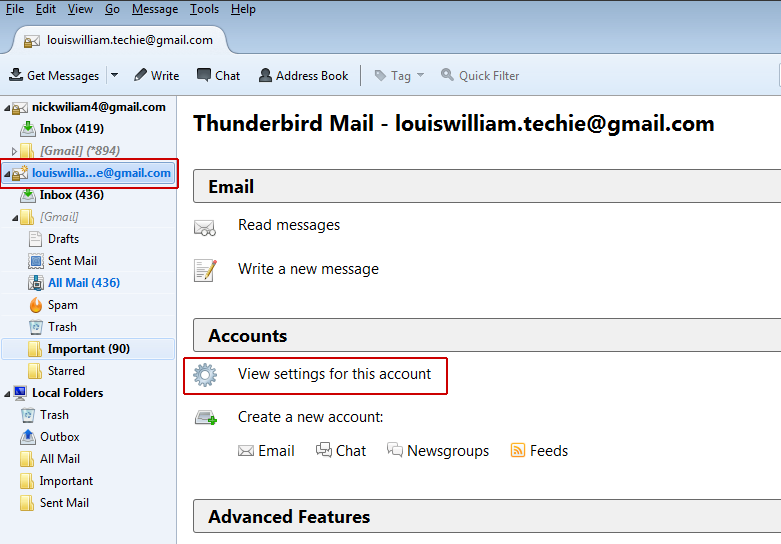 thunderbird email location thunderbird email location